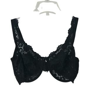 Smart & Sexy Lace Bra 34DD Black Underwire Bra Excellent Condition Lacey
